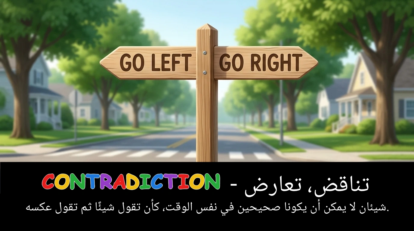 Arabic Illustration for contradiction